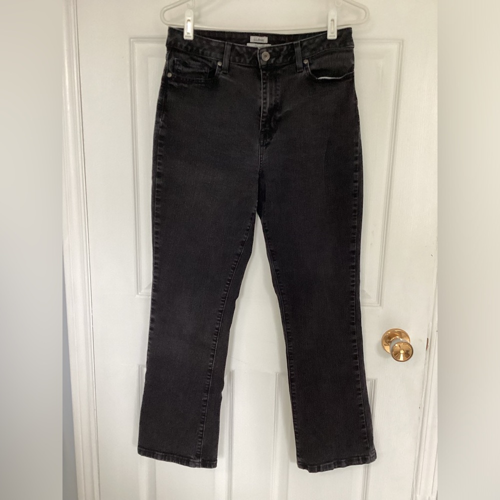 L.L. Bean High-Rise Straight Jeans in Black